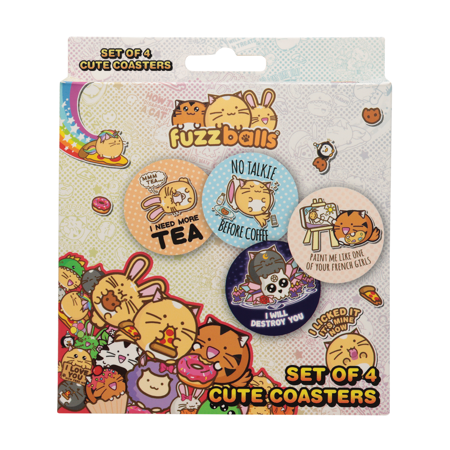 Fuzzballs Set of Four Drinks Coasters