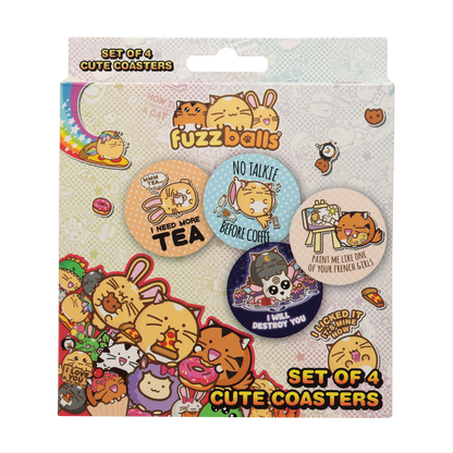 Fuzzballs Set of Four Drinks Coasters