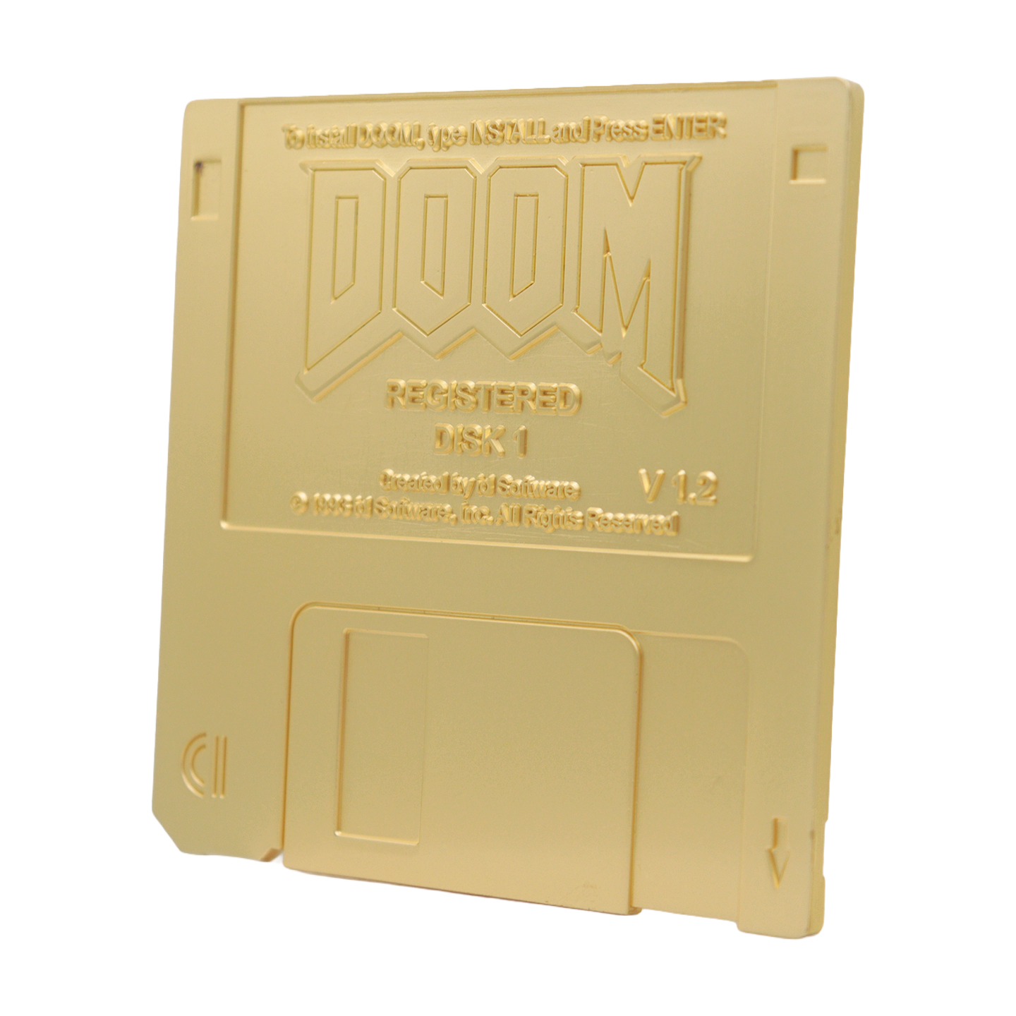 DOOM - Floppy Disk Imitation Gold Plated Replica - Limited Edition