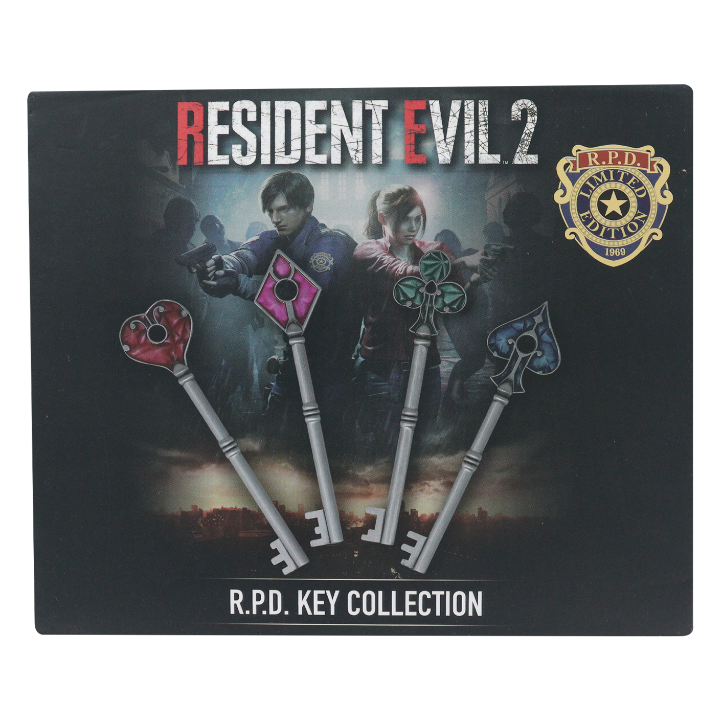 Resident Evil 2 - Set of Card Suit Keys - Limited Edition