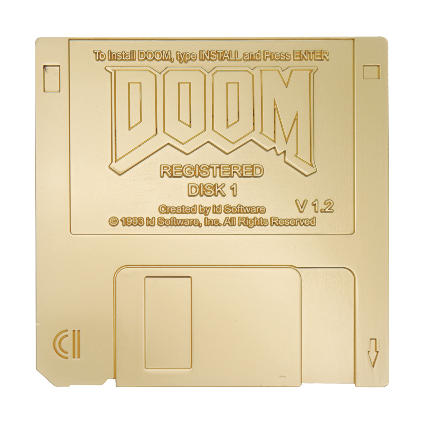DOOM - Floppy Disk Imitation Gold Plated Replica - Limited Edition