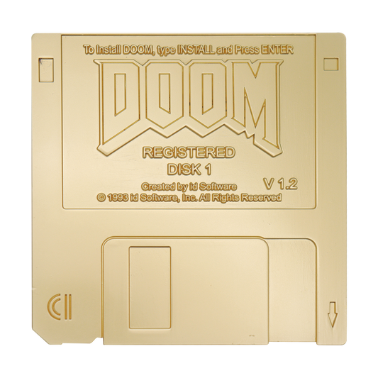 DOOM - Floppy Disk Imitation Gold Plated Replica - Limited Edition