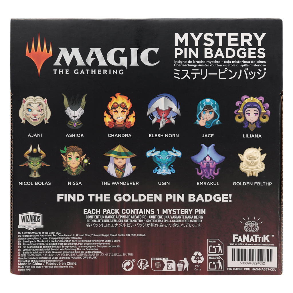 Magic: The Gathering Mystery Badge CDU Contains 12 Blind Boxes