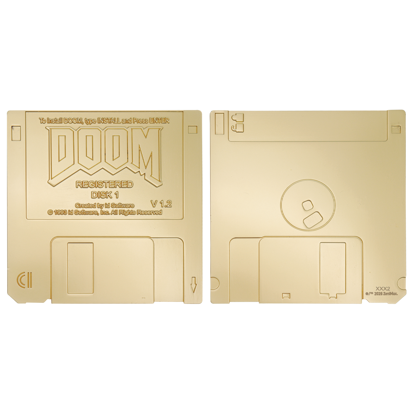 DOOM - Floppy Disk Imitation Gold Plated Replica - Limited Edition