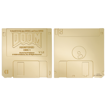DOOM - Floppy Disk Imitation Gold Plated Replica - Limited Edition