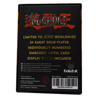 Yu-Gi-Oh! Limited Edition 24k Gold Plated Marshmallon Metal Card