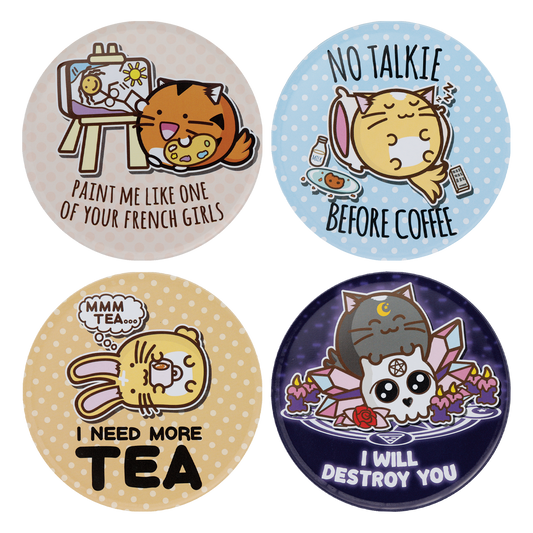 Fuzzballs Set of Four Drinks Coasters