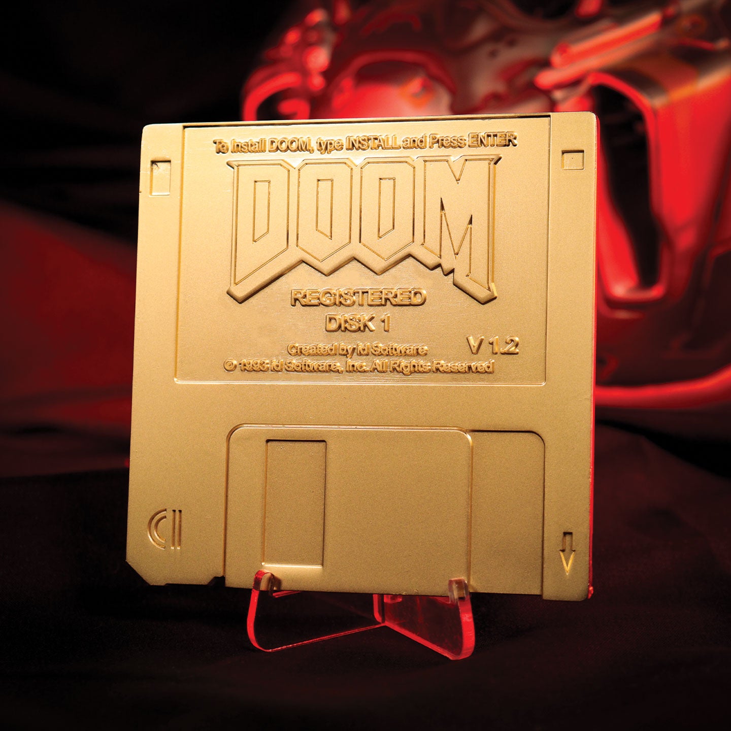 DOOM - Floppy Disk Imitation Gold Plated Replica - Limited Edition