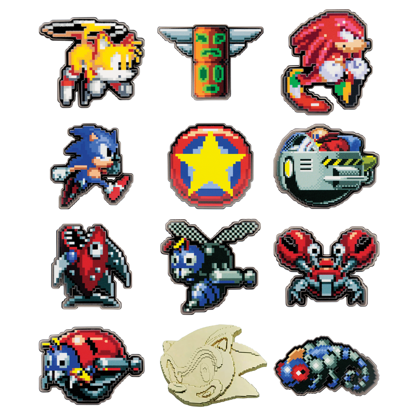 Sonic The Hedgehog - Mystery Pin Badges CDU Contains 12 Blind Boxes