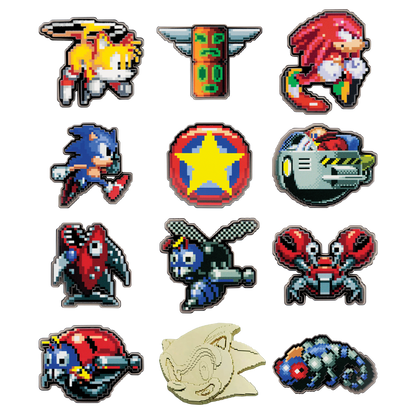Sonic The Hedgehog - Mystery Pin Badges CDU Contains 12 Blind Boxes