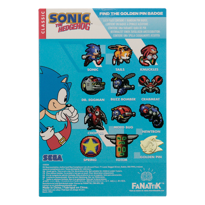 Sonic The Hedgehog - Mystery Pin Badges CDU Contains 12 Blind Boxes