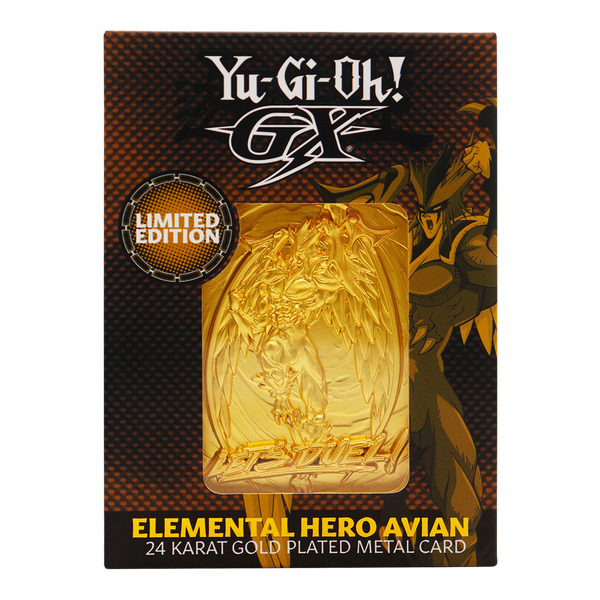 Yu-Gi-Oh! GX Elemental Hero Avian 24K Gold Plated Ingot
