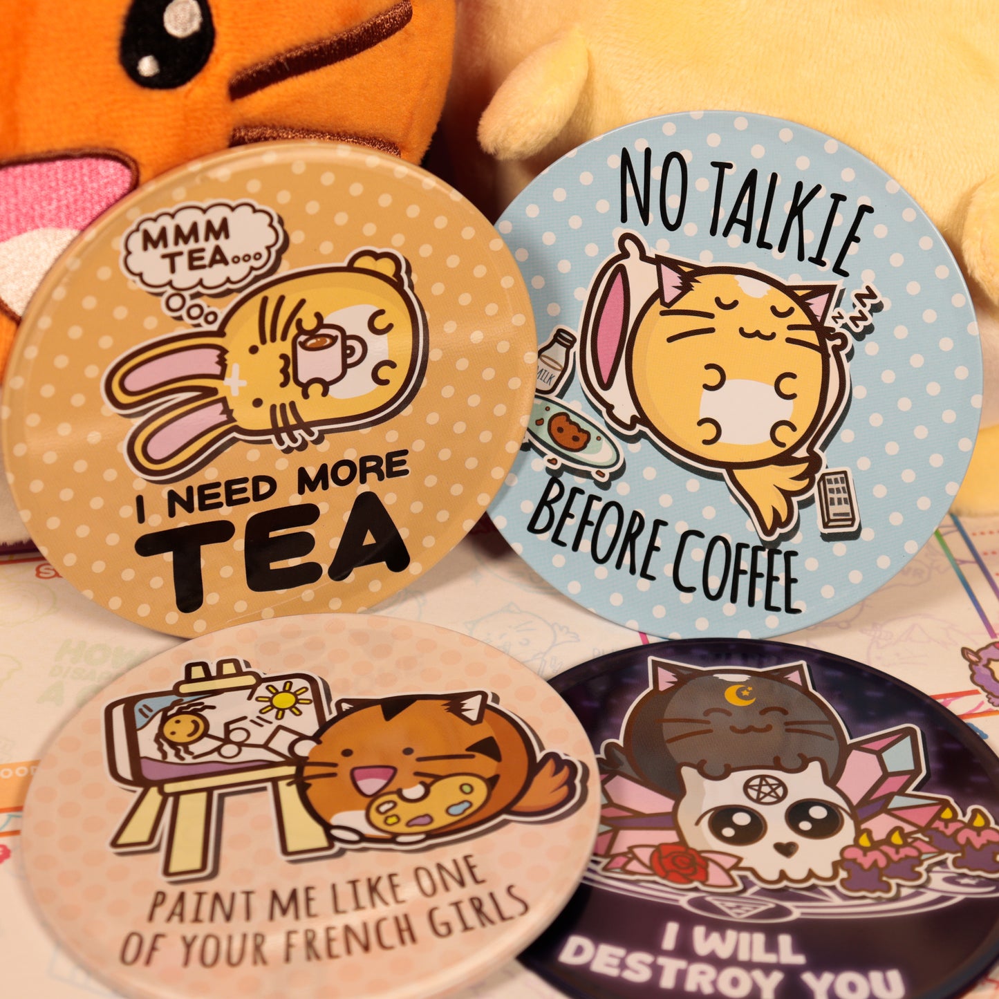 Fuzzballs Set of Four Drinks Coasters