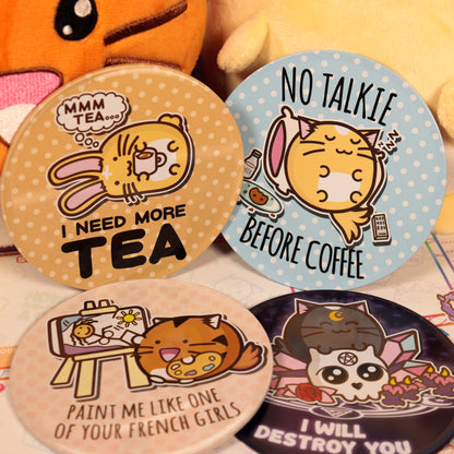 Fuzzballs Set of Four Drinks Coasters