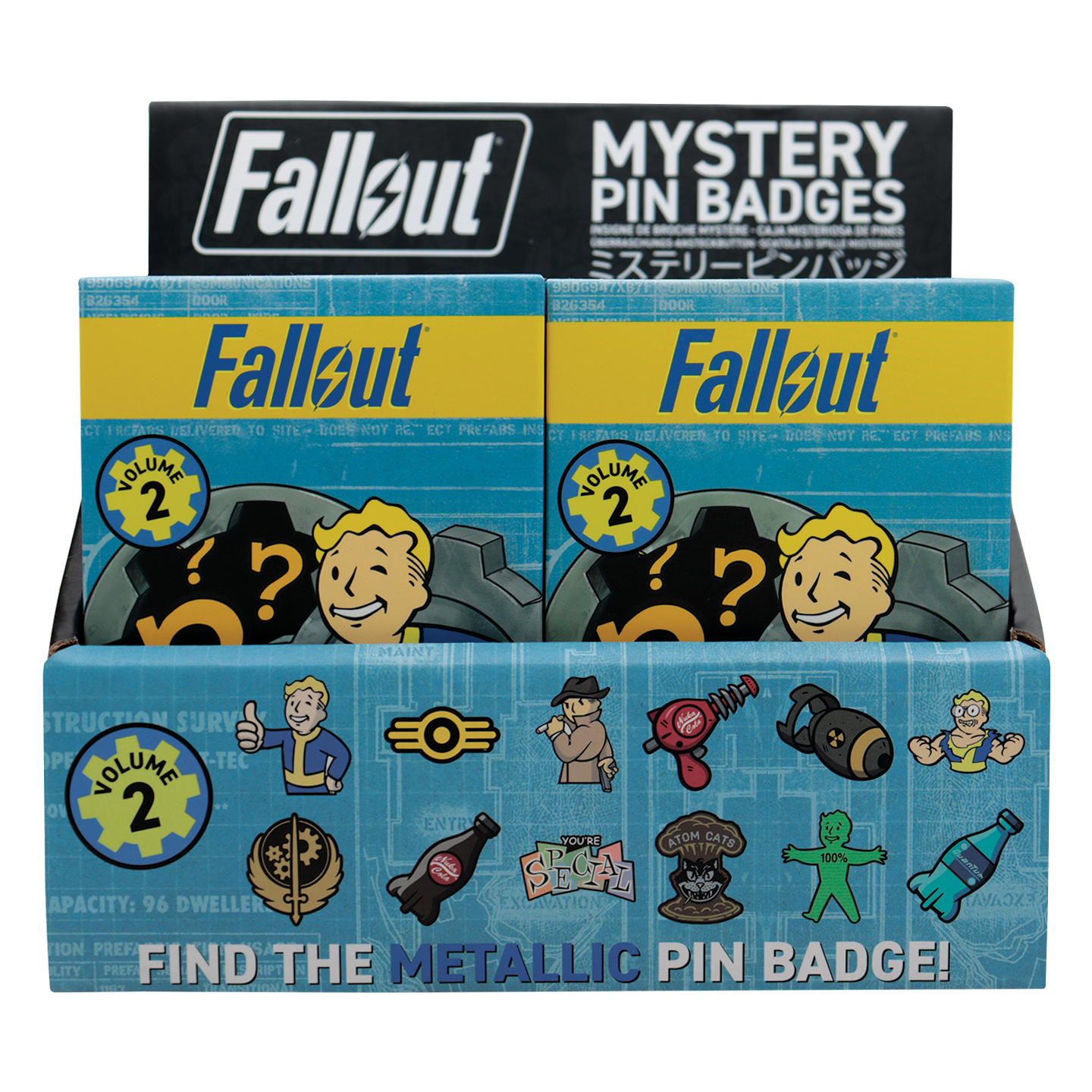 Fallout Volume 2 Mystery Pin Badge CDU Contains 12 Blind Boxes