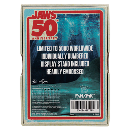 Jaws 50th Anniversary Poster Ingot-Limited Edition