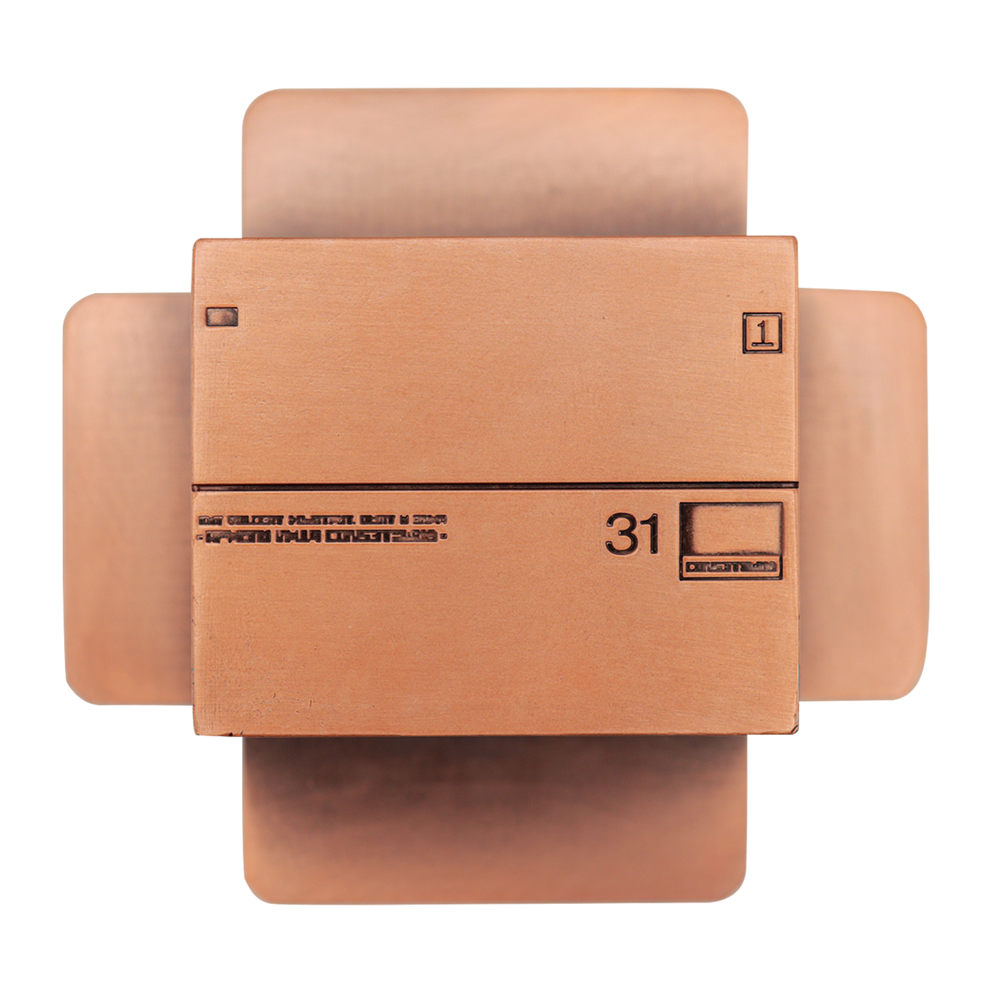 Metal Gear Solid 2 Replica Antique Gold Plated Cardboard Box - Limited Edition
