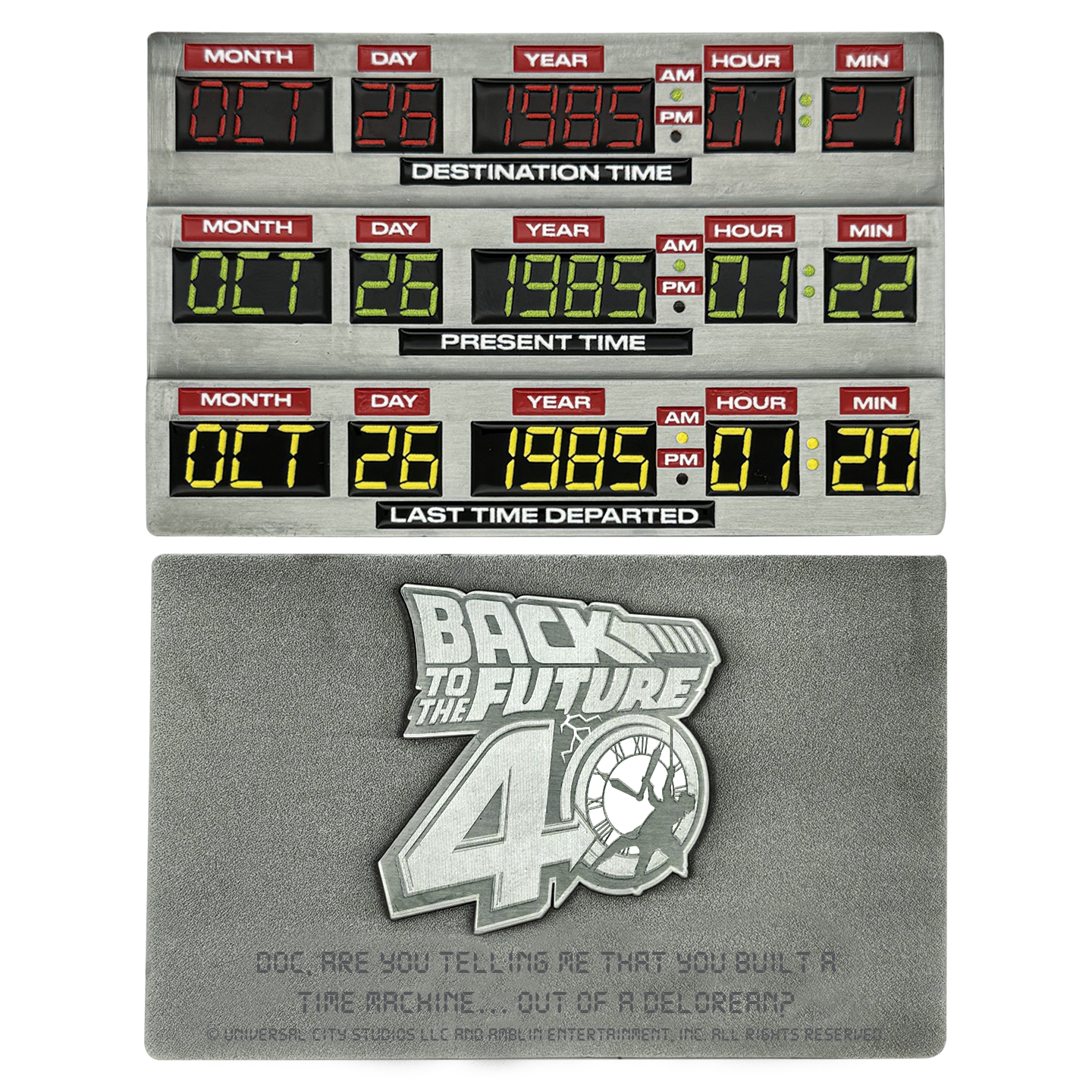 Back to the Future 40th Anniversary Time Circuits Ingot - Limited Edition