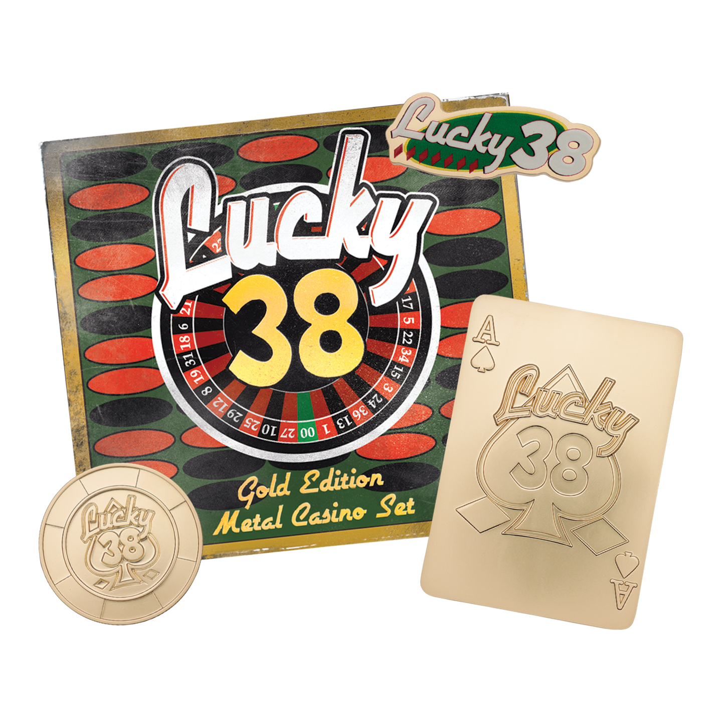 Fallout : New Vegas - Lucky 38 Imitation Gold Casino Set - Limited Edition