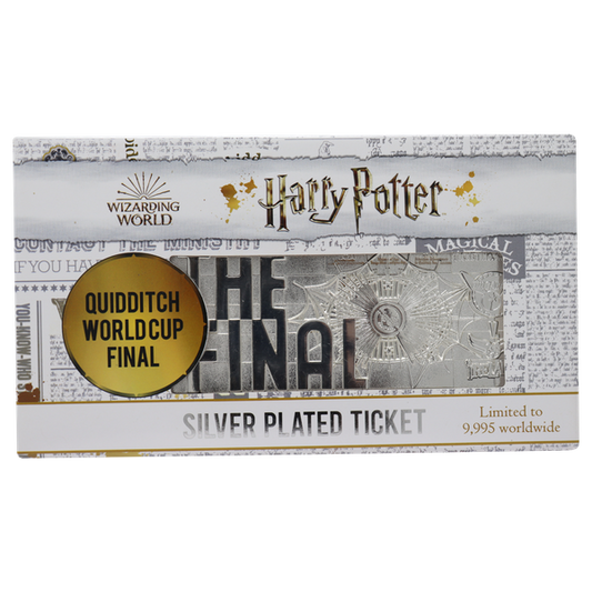 Harry Potter Limited Edition .999 Silver Plated Replica Quidditch World Cup Ticket