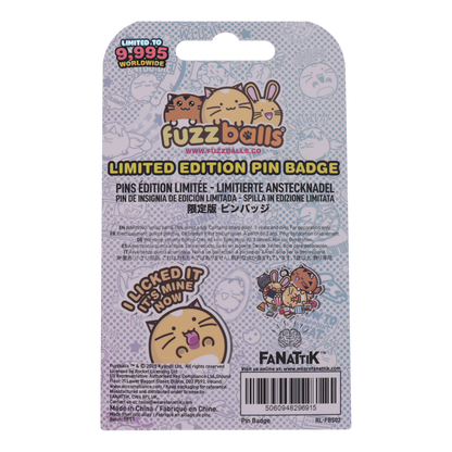 Fuzzballs Whisky Will Work 4 Treats Pin Badge - Limited Edition