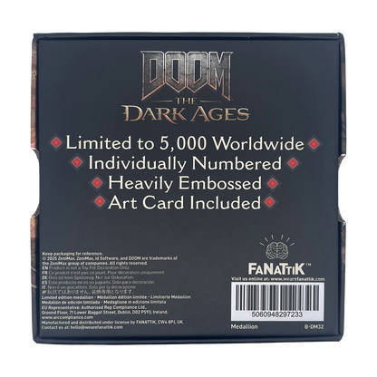 DOOM: The Dark Ages Saw Shield Medallion and Art Card- Limited Edition