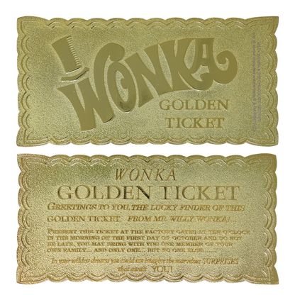 Willy Wonka and the Chocolate Factory Collector's Edition Replica Golden Ticket