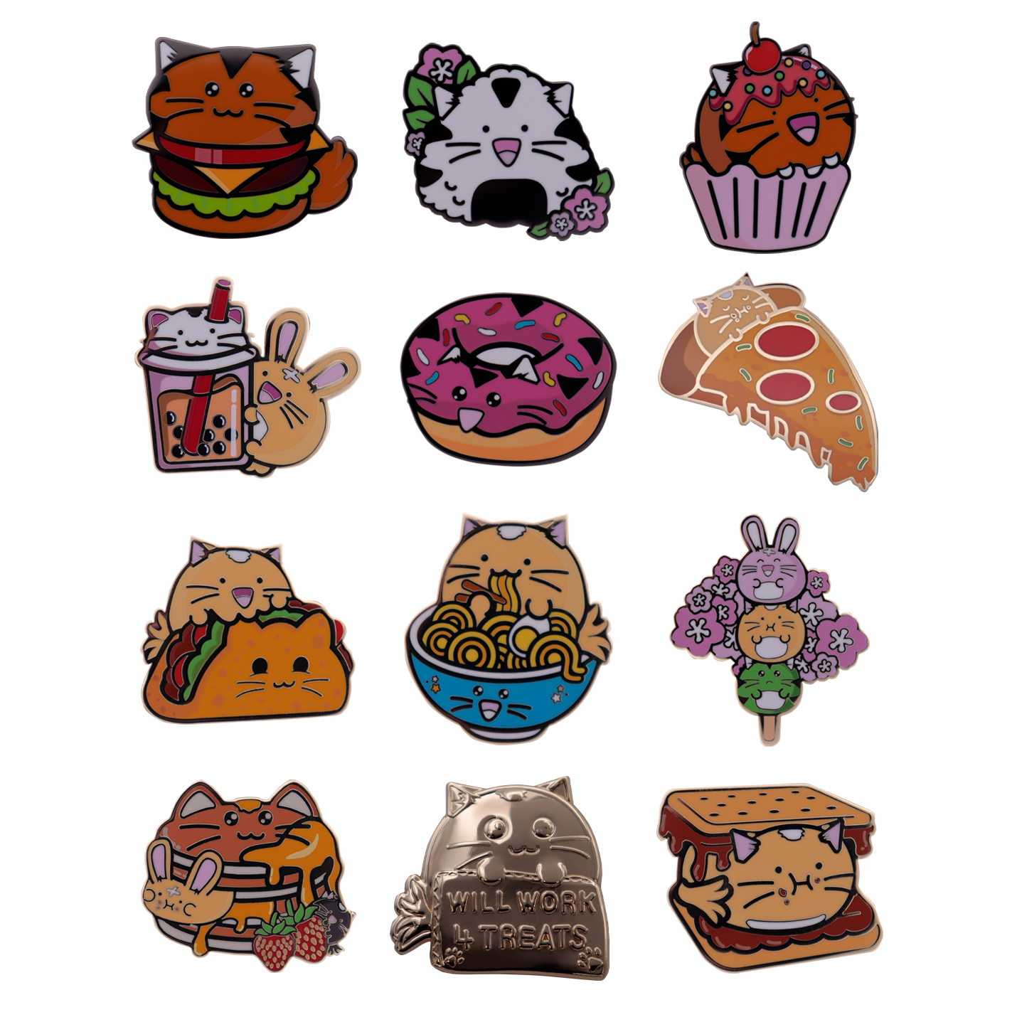 Fuzzballs Mystery Pin Badge CDU Containing 12 Blind Boxes