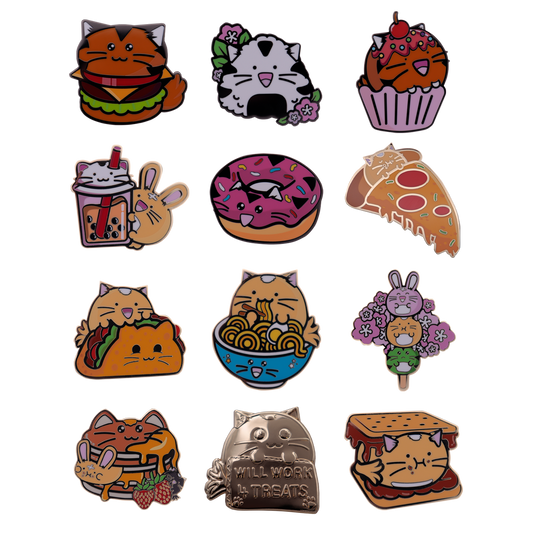 Fuzzballs Mystery Pin Badge CDU Containing 12 Blind Boxes