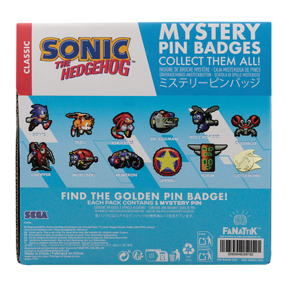 Sonic The Hedgehog - Mystery Pin Badges CDU Contains 12 Blind Boxes