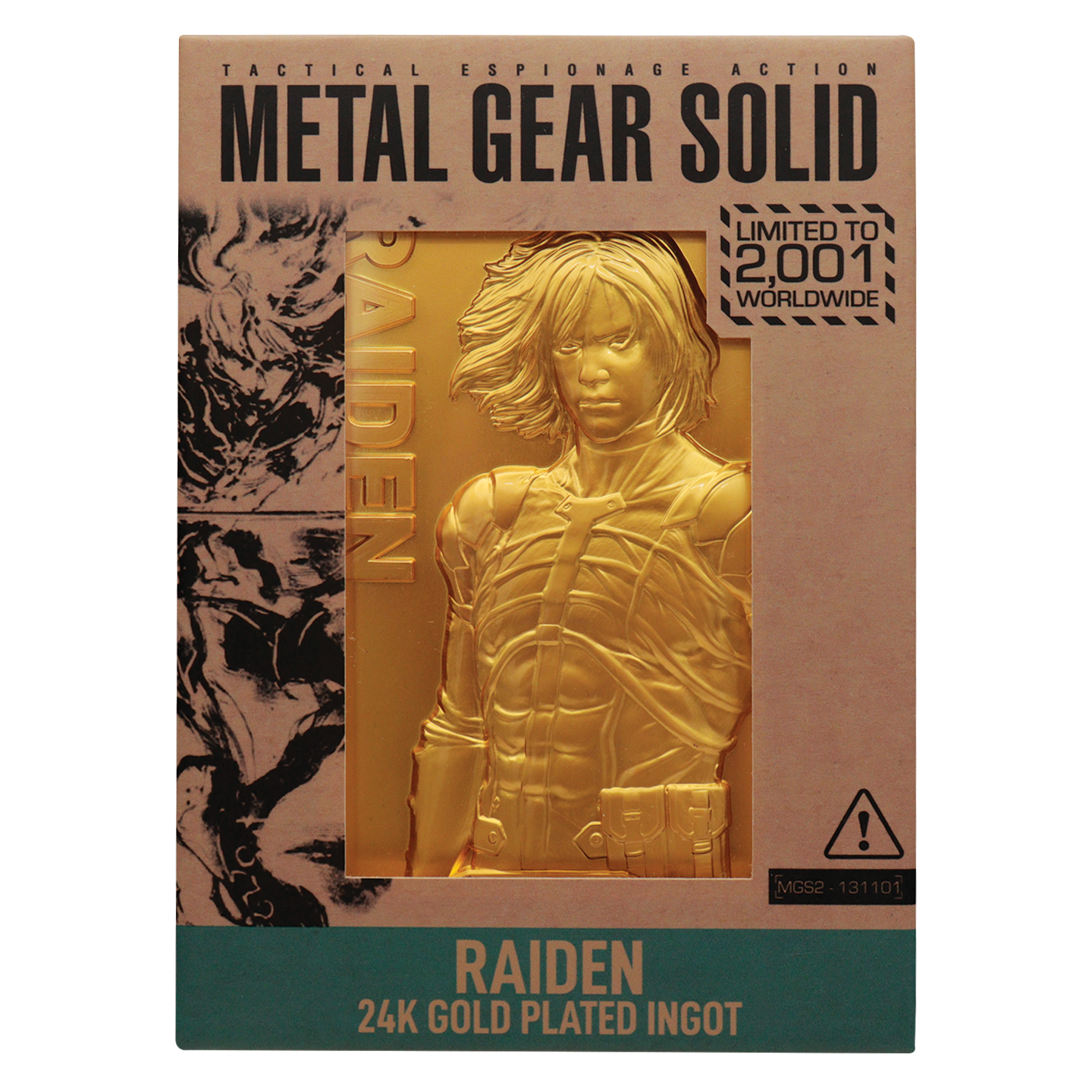 Metal Gear Solid 2 24k Gold Plated Raiden Ingot - Limited Edition