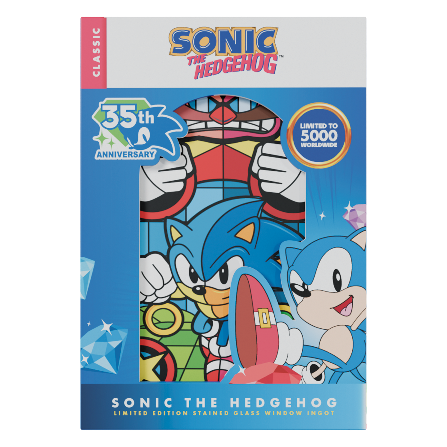 Sonic The Hedgehog - Stained Glass Window Style Ingot - Limited Edition