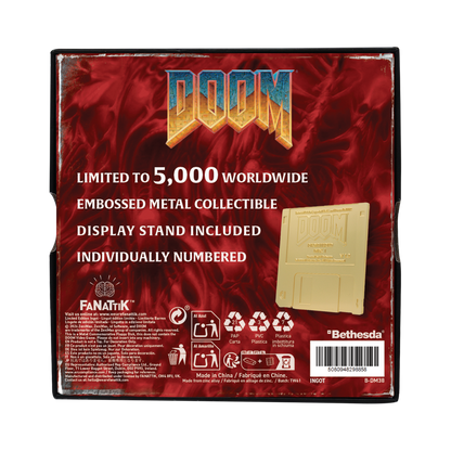 DOOM - Floppy Disk Imitation Gold Plated Replica - Limited Edition