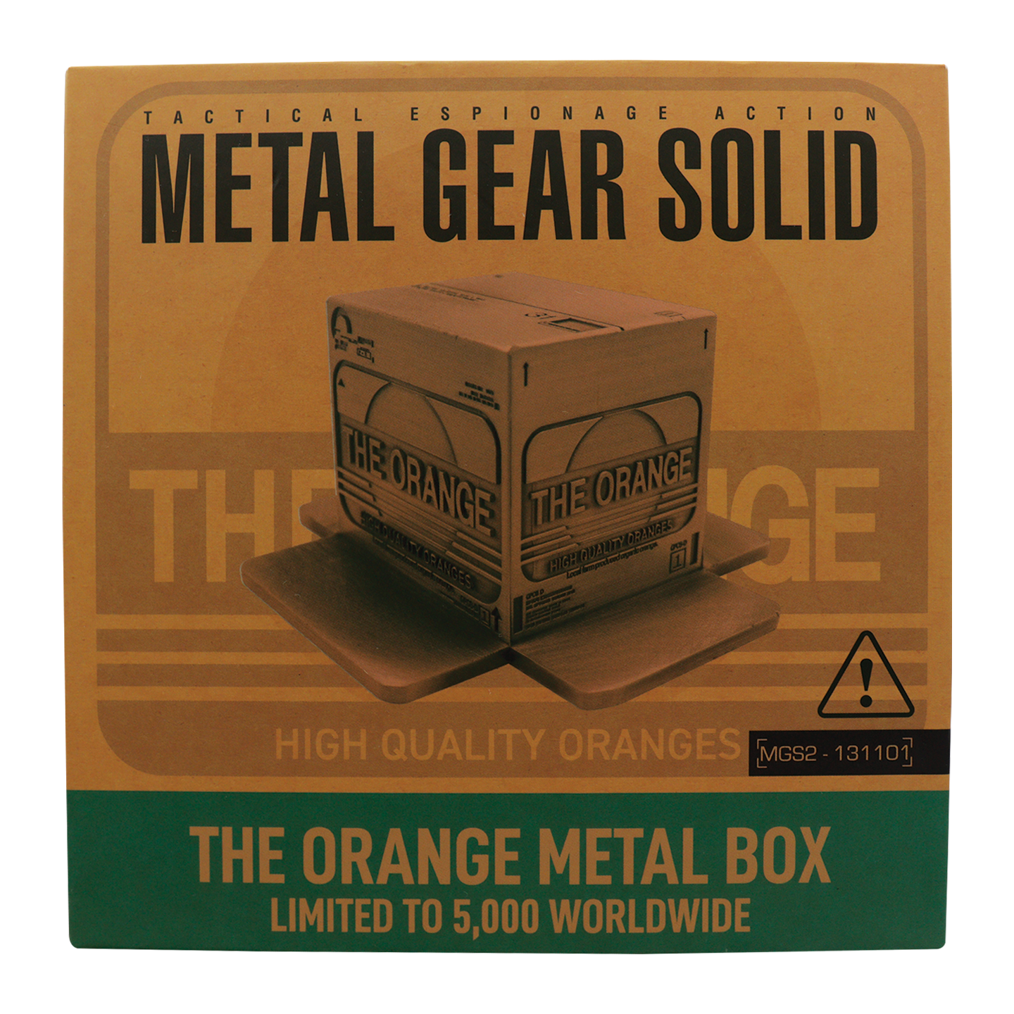 Metal Gear Solid 2 Replica Antique Gold Plated Cardboard Box - Limited Edition