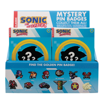 Sonic The Hedgehog - Mystery Pin Badges CDU Contains 12 Blind Boxes