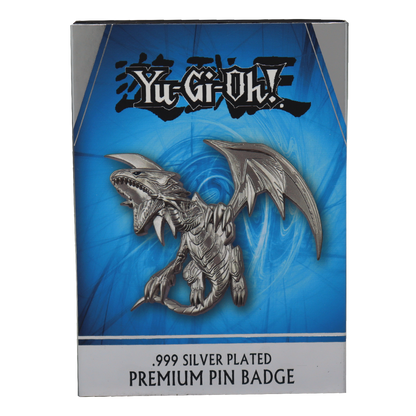 Yu-Gi-Oh! Limited Edition Blue Eyes White Dragon .999 Silver Plated XL Pin Badge