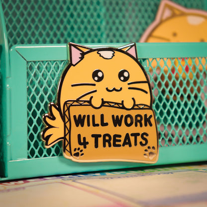 Fuzzballs Whisky Will Work 4 Treats Pin Badge - Limited Edition