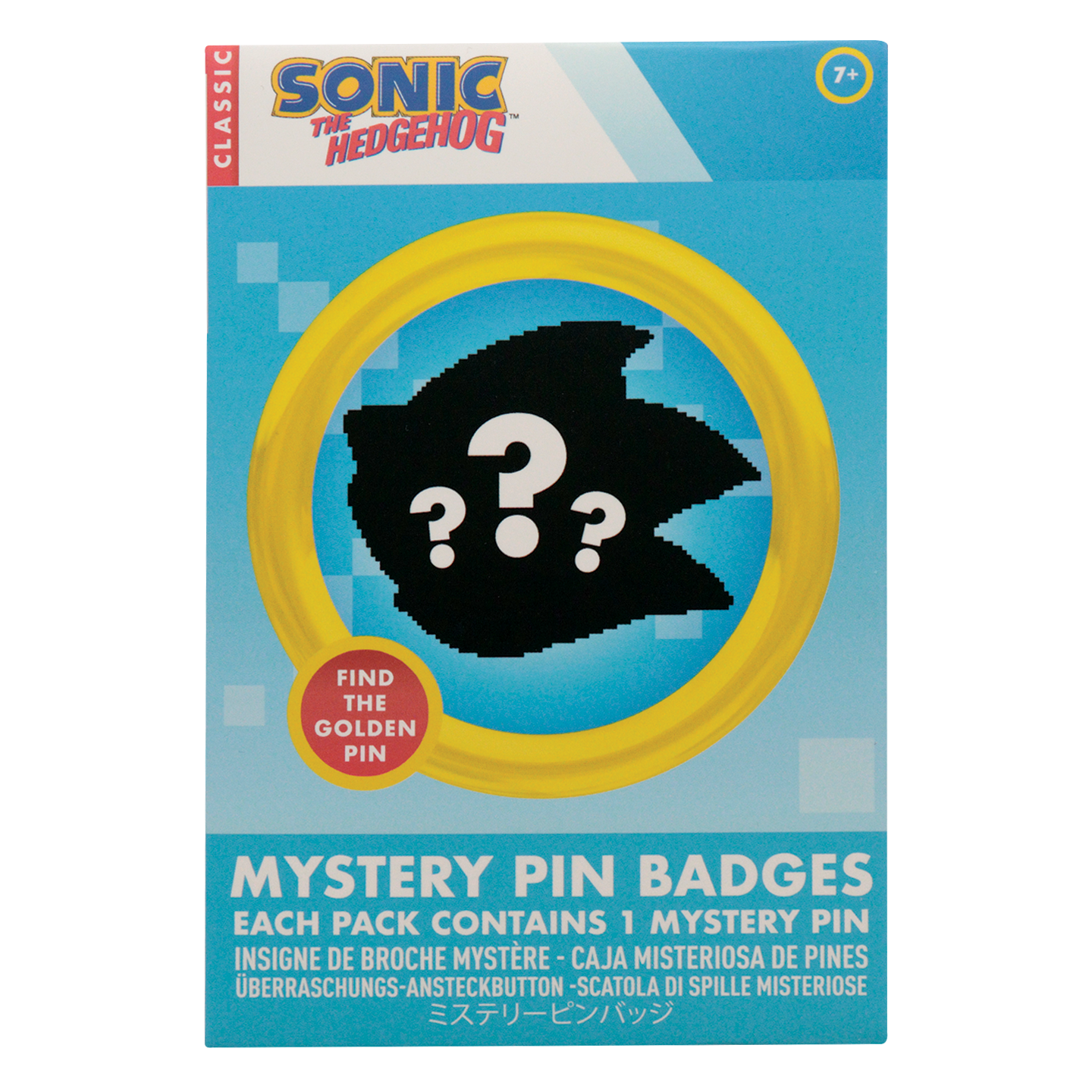Sonic The Hedgehog - Mystery Pin Badges CDU Contains 12 Blind Boxes