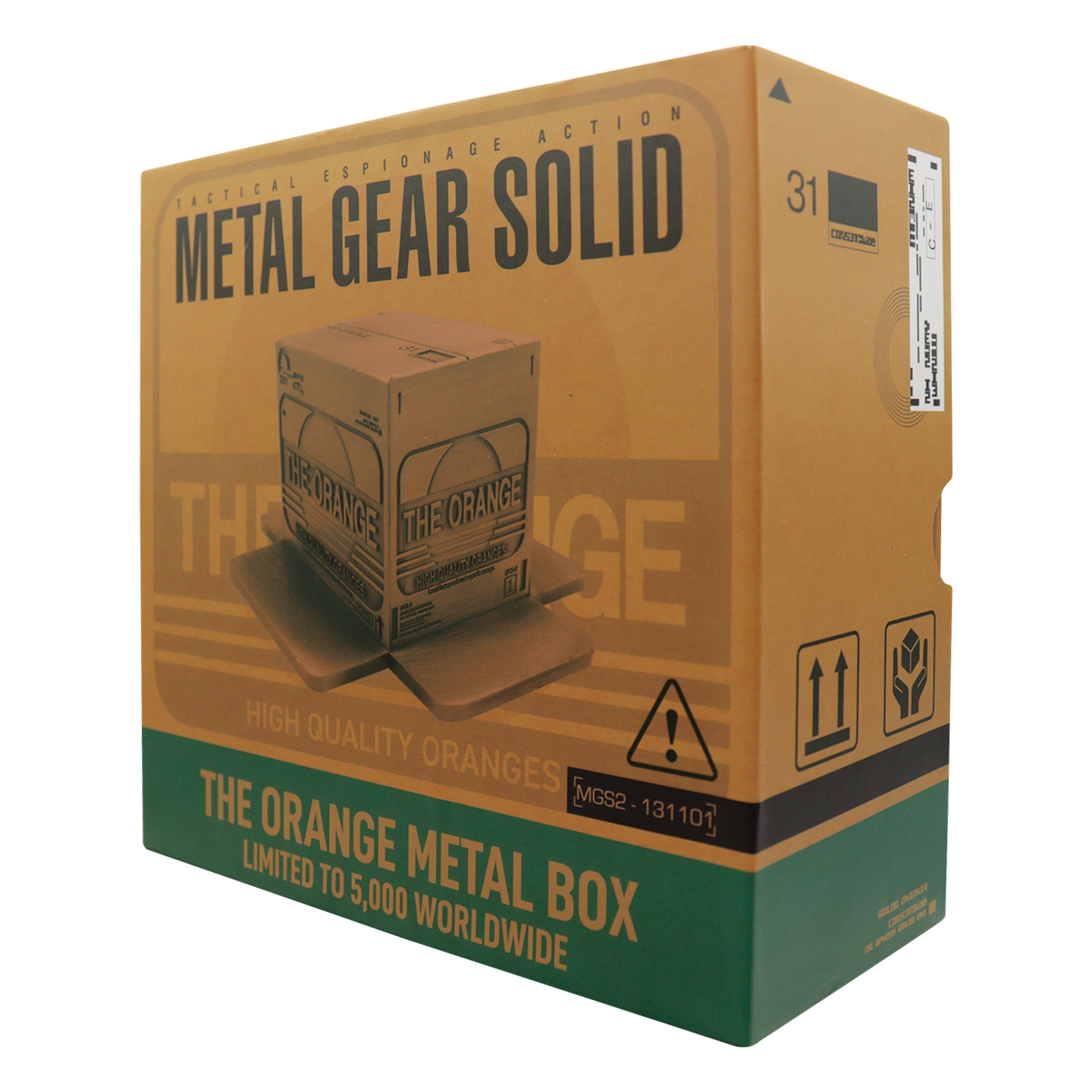 Metal Gear Solid 2 Replica Antique Gold Plated Cardboard Box - Limited Edition