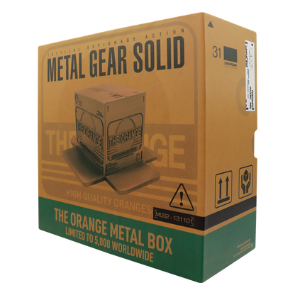 Metal Gear Solid 2 Replica Antique Gold Plated Cardboard Box - Limited Edition