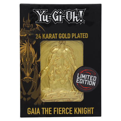 Yu-Gi-Oh! Limited Edition 24k Gold Plated Gaia the Fierce Knight Metal Card