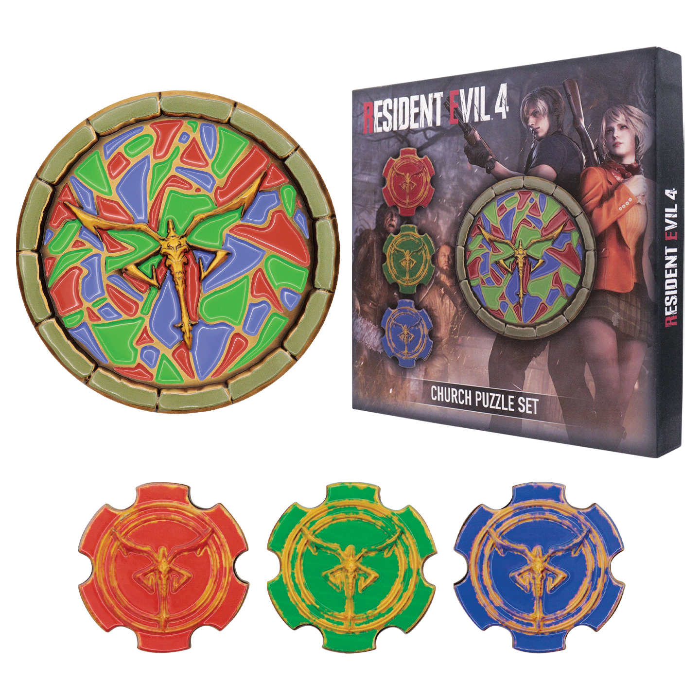 Resident Evil 4 Church Puzzle Medallion Set - Limited Edition