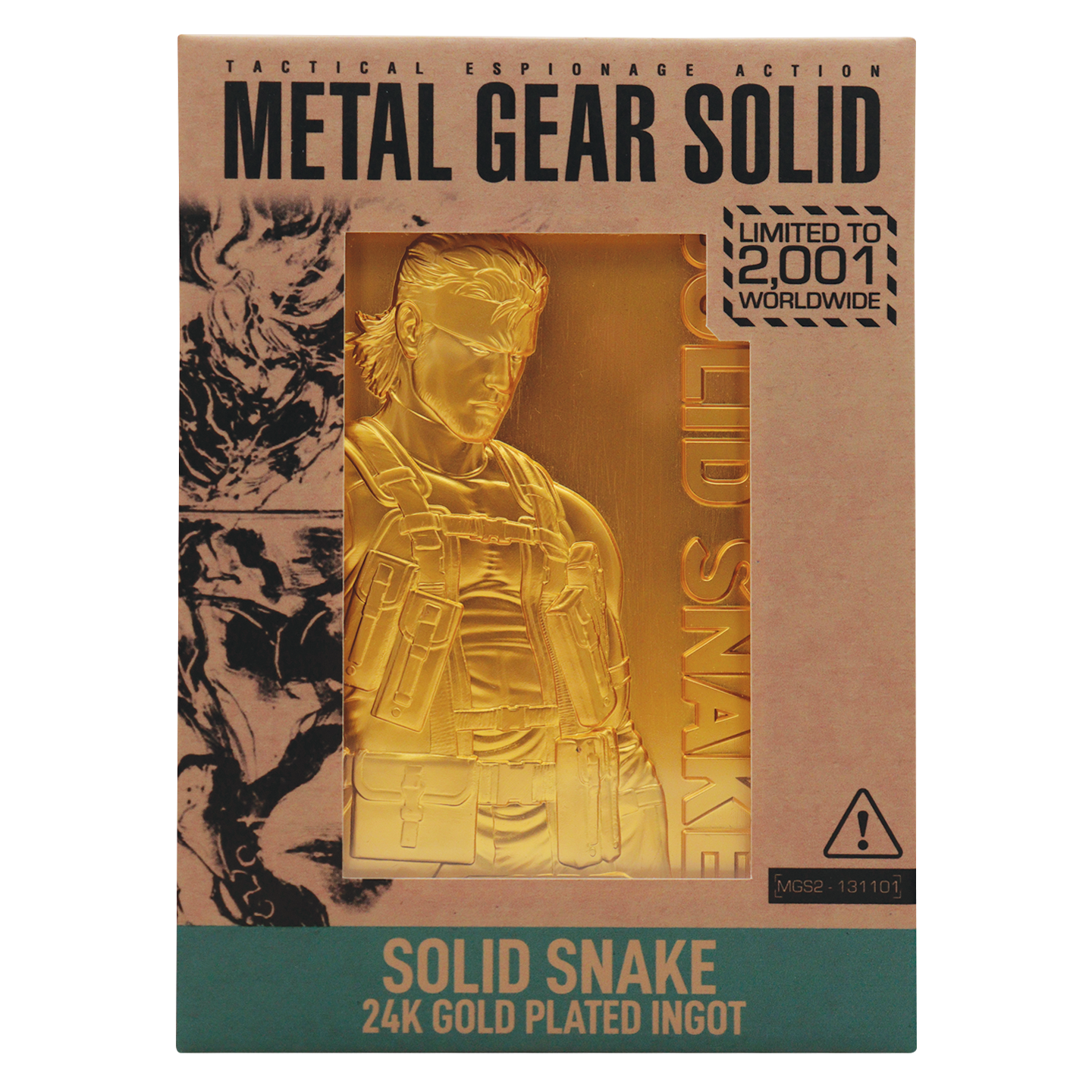 Metal Gear Solid 2 24k Gold Plated Snake Ingot - Limited Edition