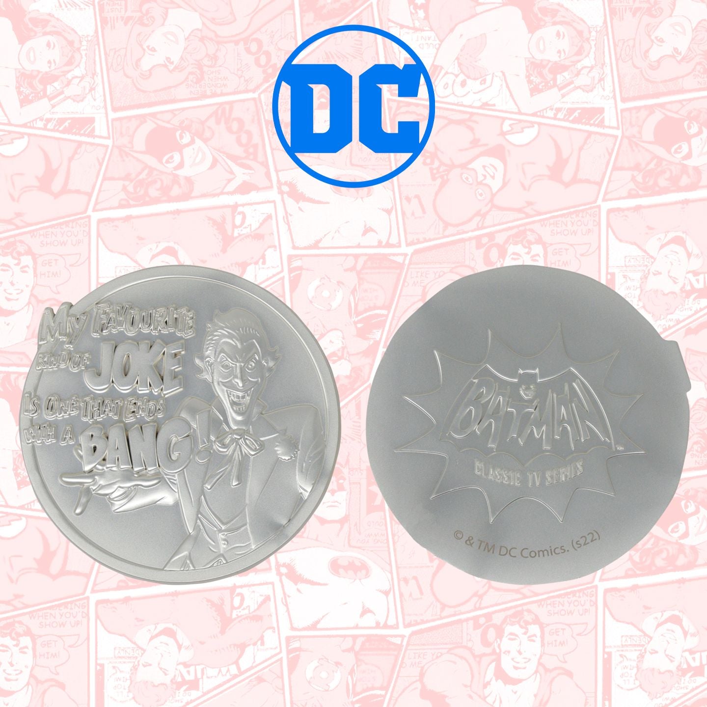 DC Comics The Joker Limited Edition .999 Silver Plated Medallion