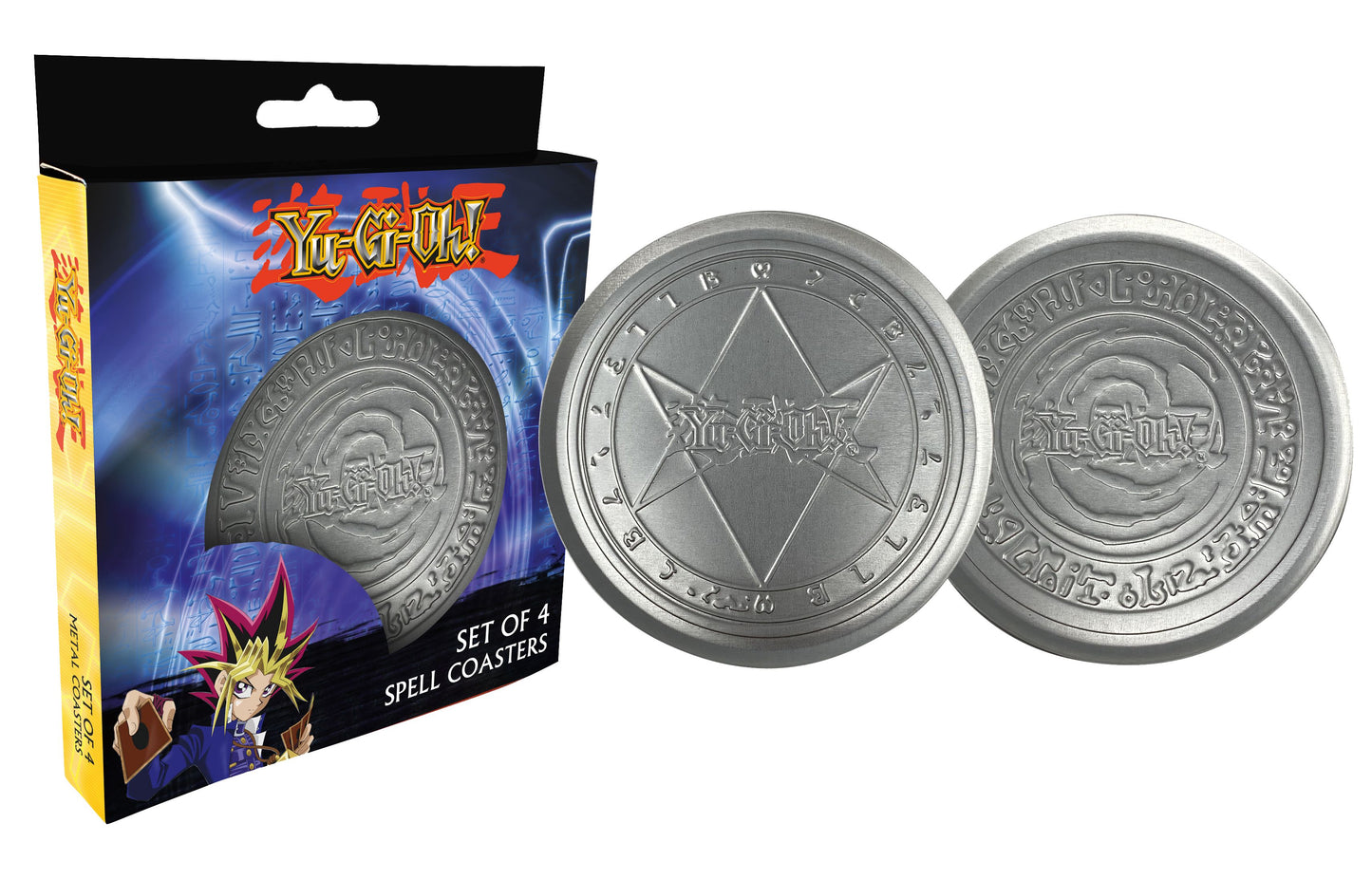 Yu-Gi-Oh! Set of 4 Embossed Metal Coasters