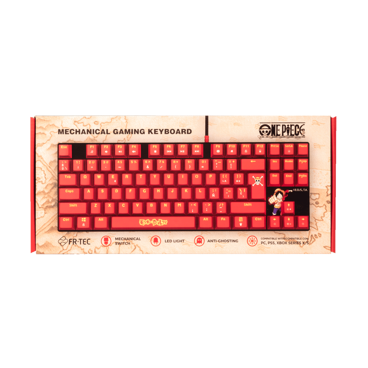 D PC One Piece Keyboard Luffy