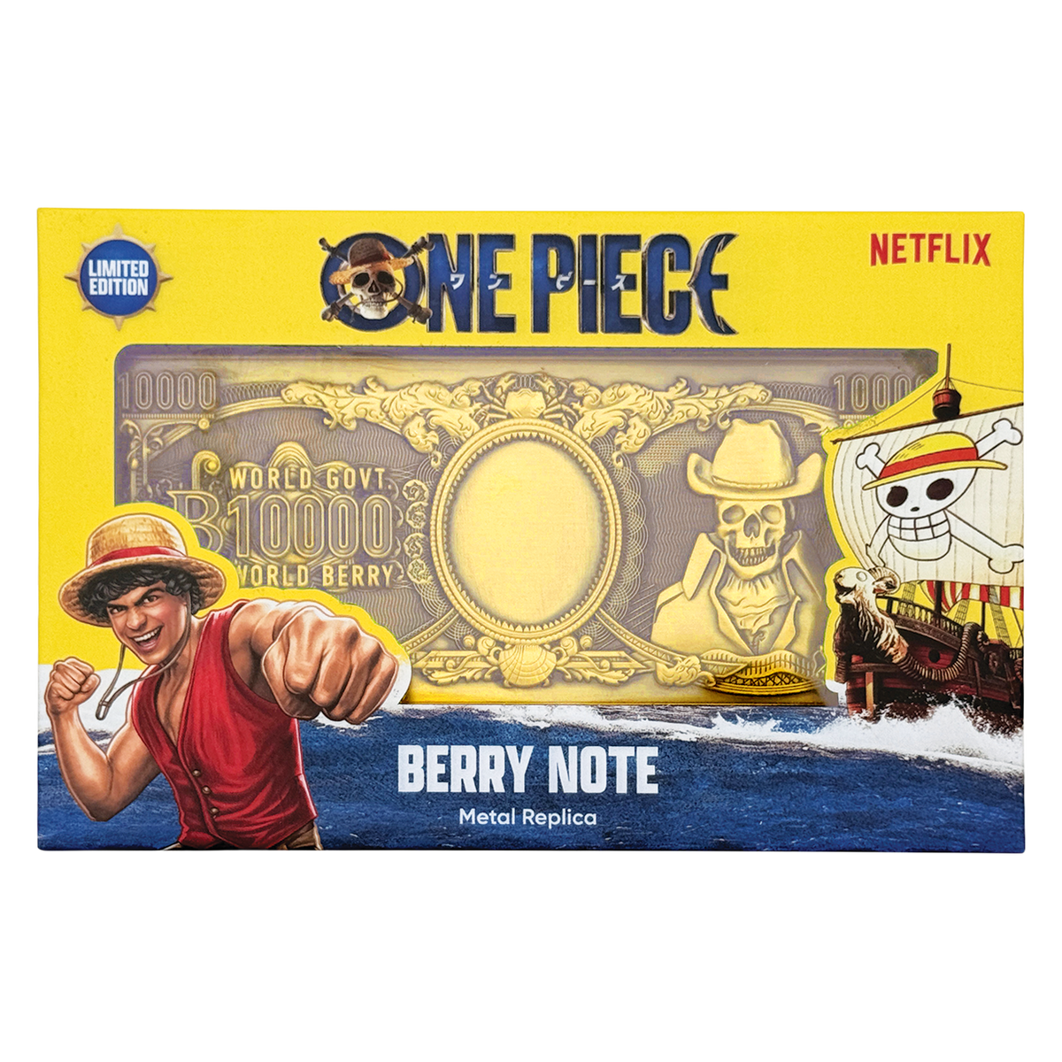 One Piece - 10,000 World Berry Metal Replica Banknote Limited Edition