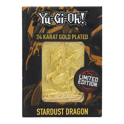 Yu-Gi-Oh! Limited Edition 24k Gold Plated Stardust Dragon Metal Card