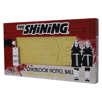 The Shining Limited Edition 24k Gold Plated The Overlook Hotel Ball Ticket