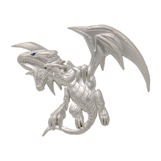 Yu-Gi-Oh! Limited Edition Blue Eyes White Dragon .999 Silver Plated XL Pin Badge